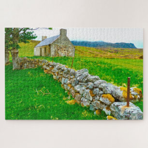 Alte irische Hütte Galway Irland. Jigsaw Puzzle