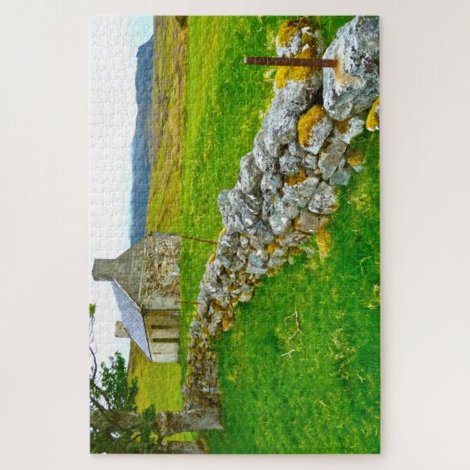 Alte irische Hütte Galway Irland. Jigsaw Puzzle (Vertikal)