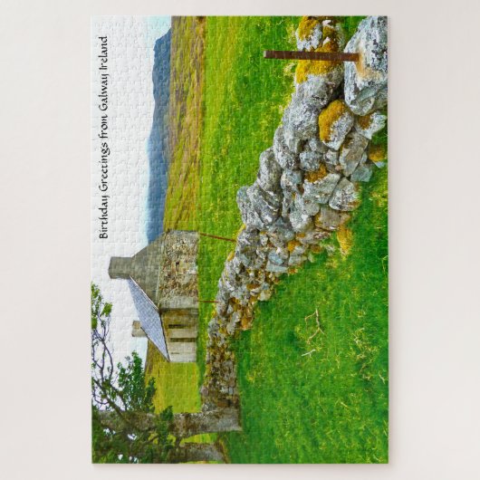 Alte irische Hütte Galway Irland. Jigsaw Puzzle (Vertikal)