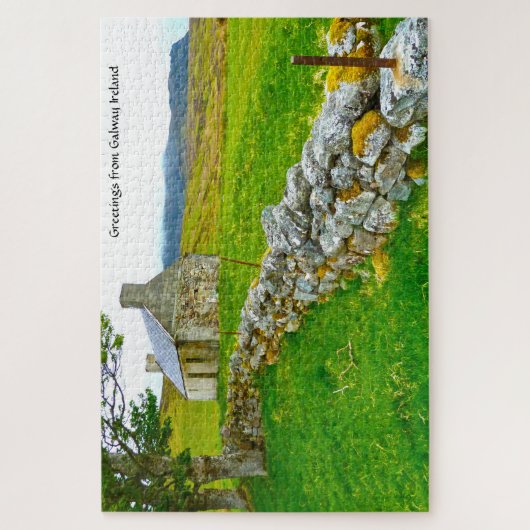 Alte irische Hütte Galway Irland. Jigsaw Puzzle (Vertikal)