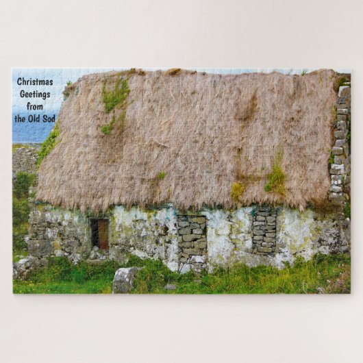 Alte irische Hütte Galway Irland. Jigsaw Puzzle (Horizontal)