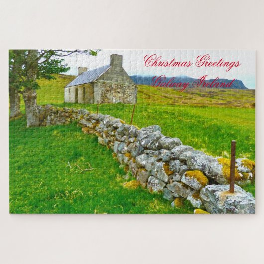 Alte irische Hütte Galway Irland. Puzzle (Horizontal)