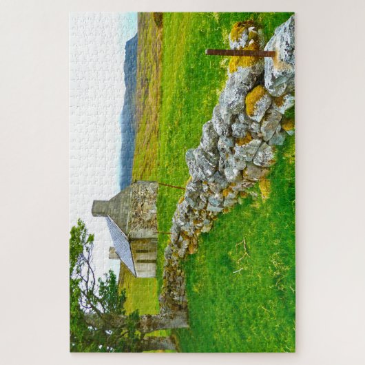Alte irische Hütte Galway Irland. Puzzle (Vertikal)