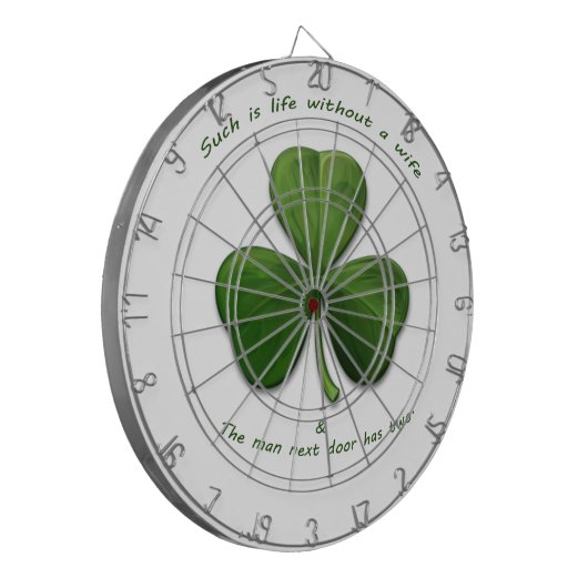 Alte irische Redewendungen Dartscheibe (Vorderseite Links)