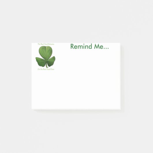 Alte irische Redewendungen. Memo Notes Post-it Klebezettel (Vorderseite)