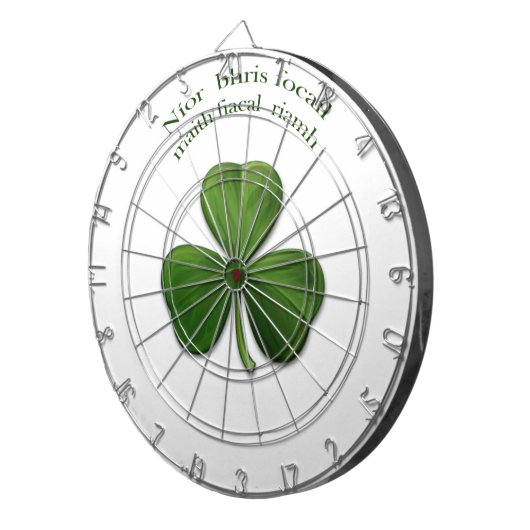 Alte irische Redewendungen über irische Entwurfspr Dartscheibe (Vorderseite rechts)