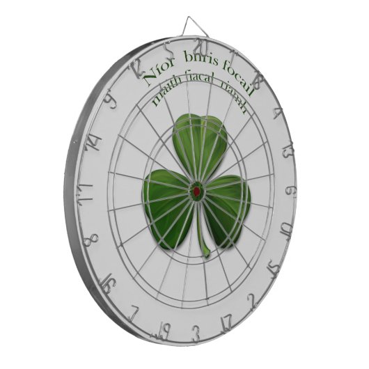 Alte irische Redewendungen über irische Entwurfspr Dartscheibe (Vorderseite Links)