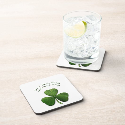 Alte irische Redewendungen über irische Entwurfspr Getränkeuntersetzer (Rechte Seite)