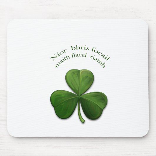 Alte irische Redewendungen über irische Entwurfspr Mousepad (Vorne)