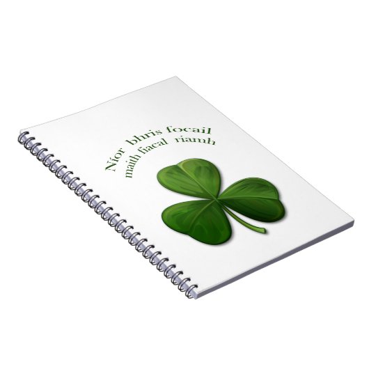 Alte irische Redewendungen über irische Entwurfspr Notizblock (Rechte Seite)