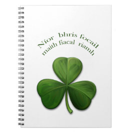 Alte irische Redewendungen über irische Entwurfspr Notizblock