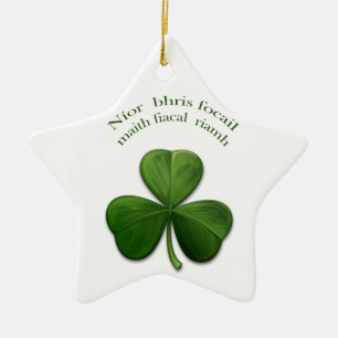 Alte irische Sprüche auf irischen Designprodukten Keramikornament