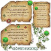 Alte irische Weihnachtssegmente Kleeblätter Aufkleber (Vorderseite)