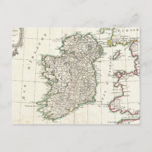 Alte Irland-Karte (1771) Postkarte