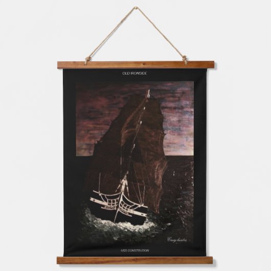 Alte Ironseite Wandteppich Mit Holzrahmen (Vorderseite)