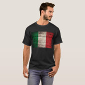alte italienische Holzflagge; T-Shirt (Vorne ganz)