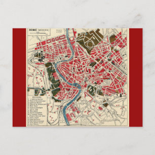 Alte italienische Italien Roma Karte von Rom