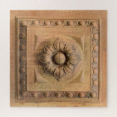 Alte italienische Terracotta-Blumenplatte, Rosette Puzzle (Horizontal)