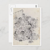 Alte Japanisch Zeichnend Postkarte (Vorne/Hinten)