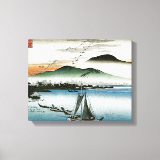 Alte japanische Boote drucken Leinwanddruck