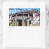 Alte japanische Brücke in Hoi An - Vietnam Rechteckiger Aufkleber (Tasche)