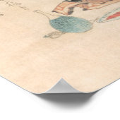 Alte japanische Dämonenmalerei Poster (Ecke)