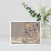 Alte japanische Dämonenmalerei Postkarte (Stehend Vorderseite)