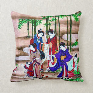 Alte japanische Darstellung Kunst Wurfkissen Kissen