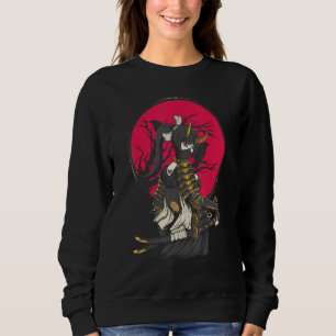 Alte japanische Frau Samurai Katana Ronin Geish Sweatshirt