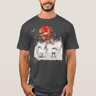 Alte japanische Grafik Design japanisch Kirsche T-Shirt