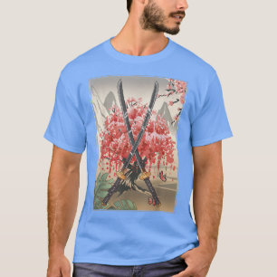 Alte japanische Kultur Kirschblüten Katana Schwert T-Shirt