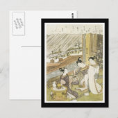 Alte japanische Kunst Postkarte (Vorne/Hinten)