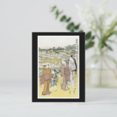 Alte japanische Kunst Postkarte (Stehend Vorderseite)