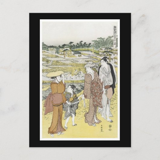 Alte japanische Kunst Postkarte (Vorderseite)