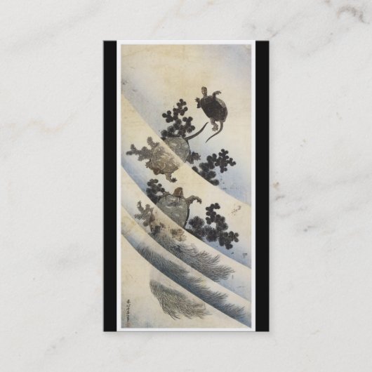 Alte japanische Kunst-Visitenkarte Visitenkarte (Vorderseite)