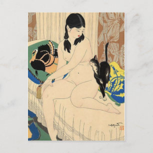 Alte japanische Kunstpostkarte Postkarte