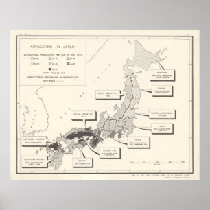 Alte Japanische Landkarte (1942) Poster