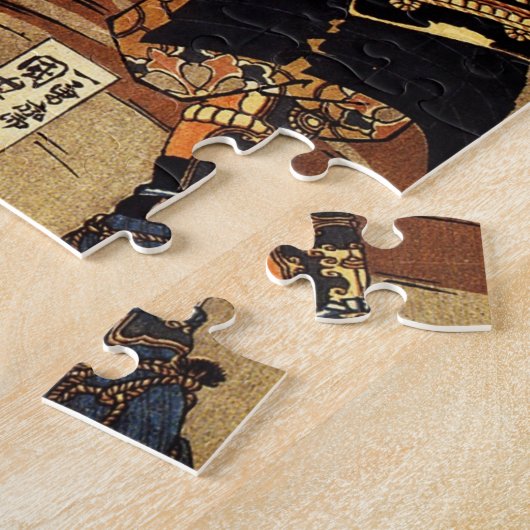 Alte japanische Malerei der Samurais, die c.1800s Puzzle (Seite)