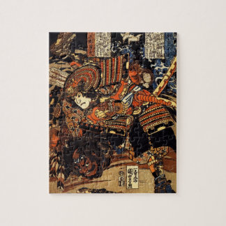 Alte japanische Malerei der Samurais, die c.1800s Puzzle
