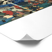 Alte japanische Malerei Samurai und Mongols Poster (Ecke)