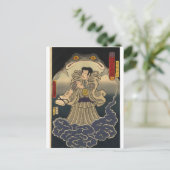 Alte japanische Malerei von Riesentoad Postkarte (Stehend Vorderseite)