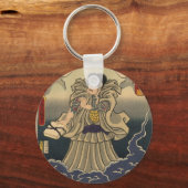 Alte japanische Malerei von Riesentoad Schlüsselanhänger (Vorderseite)