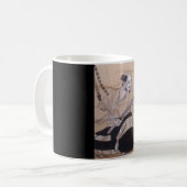 Alte japanische Samurai-Malerei Kaffeetasse (Vorderseite Links)
