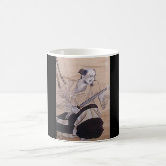 Alte japanische Samurai-Malerei Kaffeetasse (Mittel)