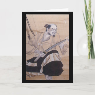 Alte japanische Samurai-Malerei Karte