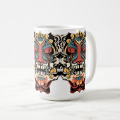 Alte japanische Teufelskunst Kaffeetasse (VorderseiteRechts)