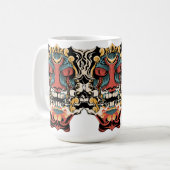 Alte japanische Teufelskunst Kaffeetasse (Vorderseite Links)