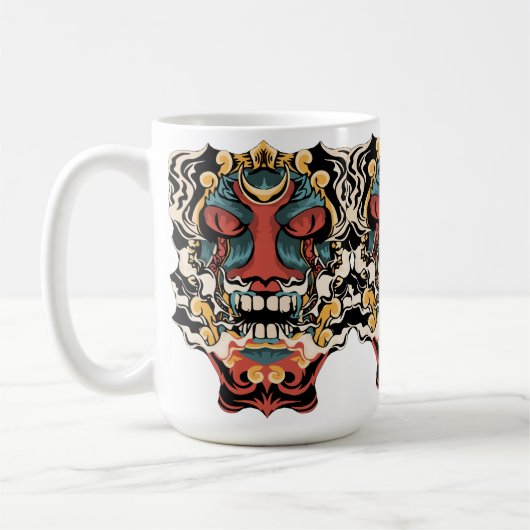 Alte japanische Teufelskunst Kaffeetasse (Links)