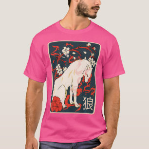 Alte japanische Wolfskunst Japanischer Wolf T-Shirt