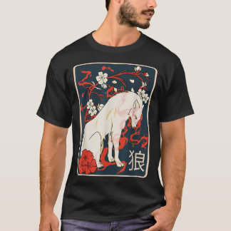 Alte japanische Wolfskunst - Vintages Kirschblosso T-Shirt